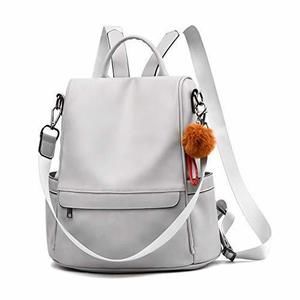Grey Convertible Backpack Shoulder Bag